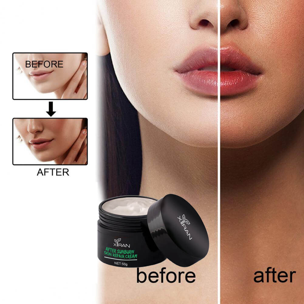 Using After Sun Facial Cream before and after